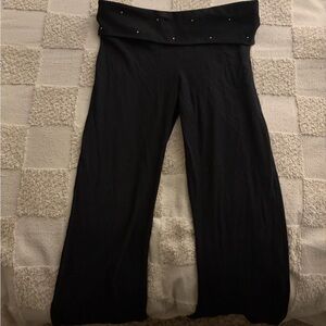 PINK Victoria's Secret Black Wide Leg Pants